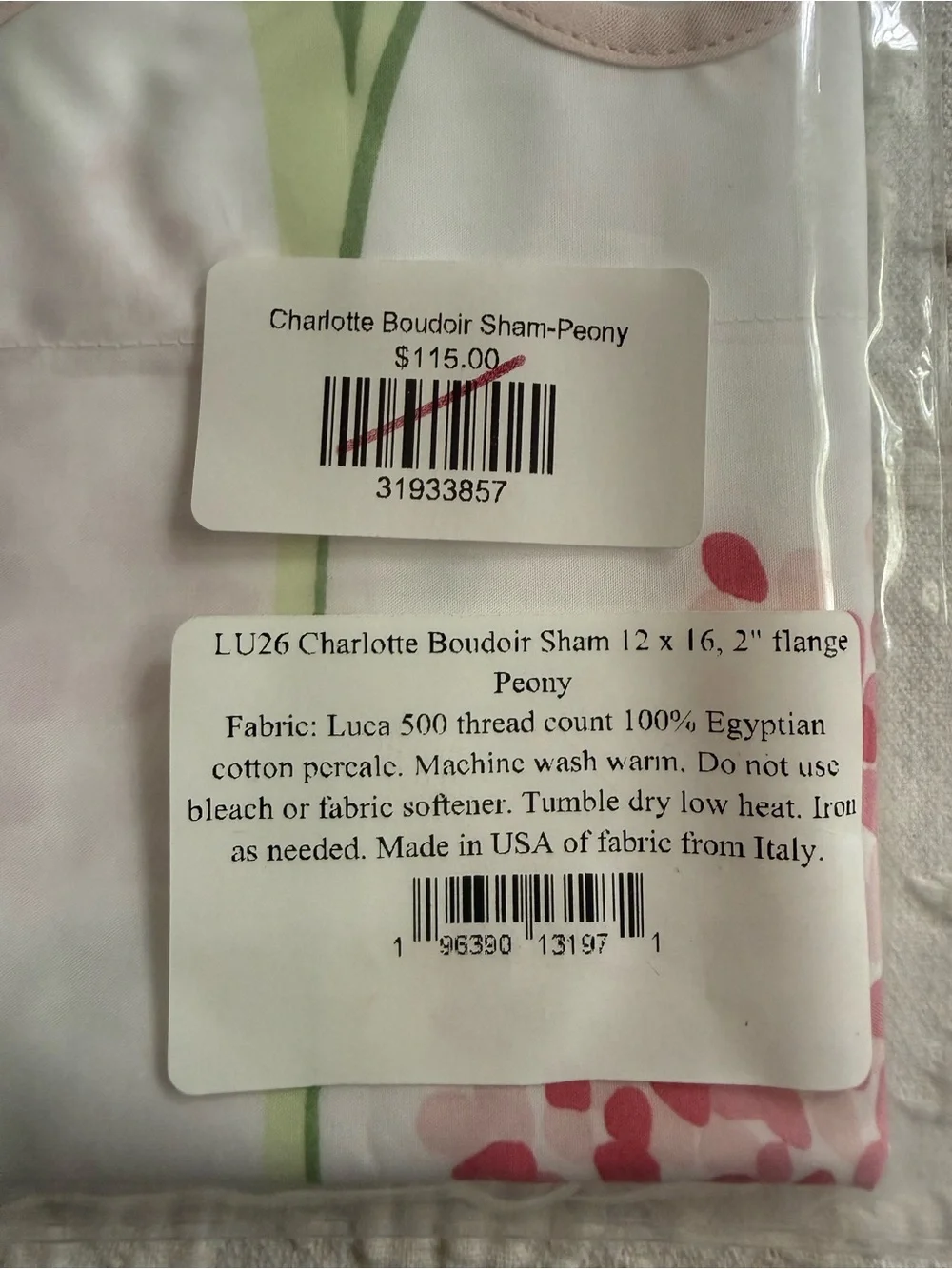 Matouk Lulu DK Charlotte Boudoir Sham-Peony